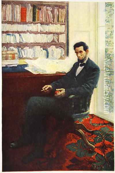 Portrait of Abraham Lincoln Oil Painting - Howard Pyle