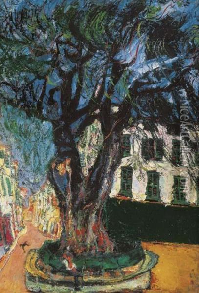 L'arbre De Vence Oil Painting - Chaim Soutine