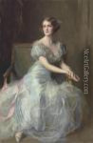 Portrait Of Lady Illingworth Oil Painting - Philip Alexius De Laszlo