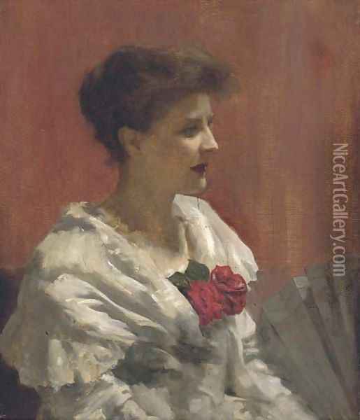 Portrait of a lady Oil Painting - John da Costa