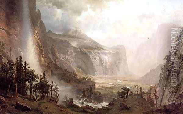 The Domes of Yosemite 1867 Oil Painting - Albert Bierstadt