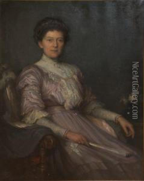 Portrait De Femme Assise Oil Painting - William Pratt