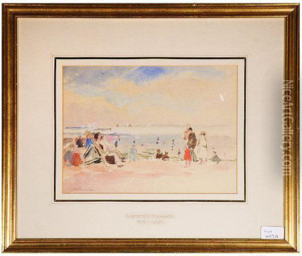 On The Shore Oil Painting - Robert Alexander Graham