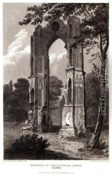 Remains Of Walsingham Abbey Oil Painting - J. P. Neale