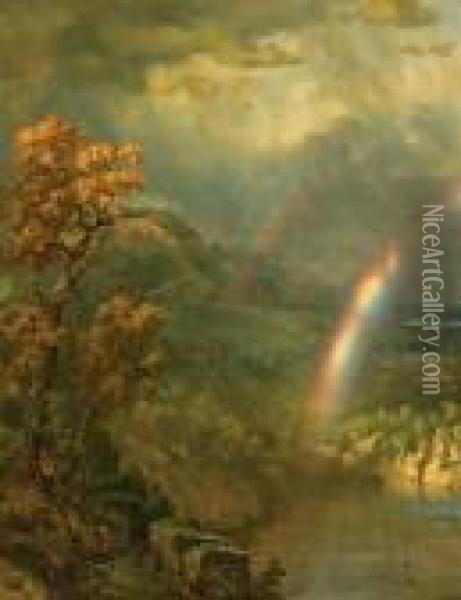 The Rainbow Oil Painting - John Ferguson Weir