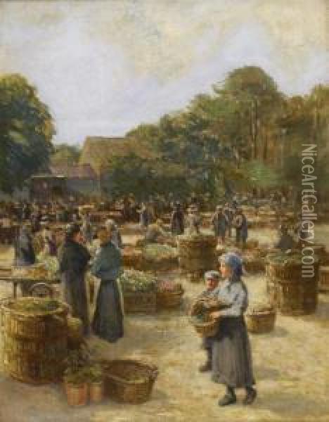 Market-day Oil Painting - Robert Noble