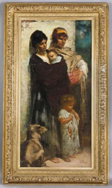 Les Vagabonds Espagnols Oil Painting - Gustave Dore