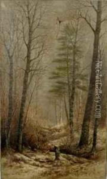 The Woodland Glade Oil Painting - Thomas Lochlan Smith