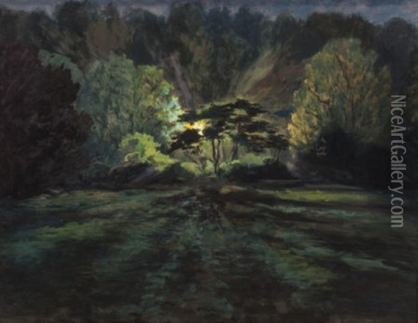 Light In The Forest Oil Painting - Frank Simon Hermann