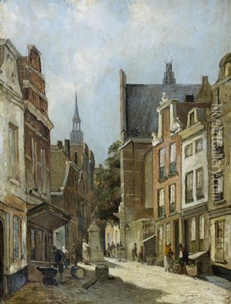 Vue D'amsterdam Oil Painting - Johannes Bosboom
