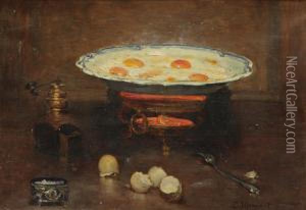Les Oeufs Au Plat Oil Painting - Charles Monginot