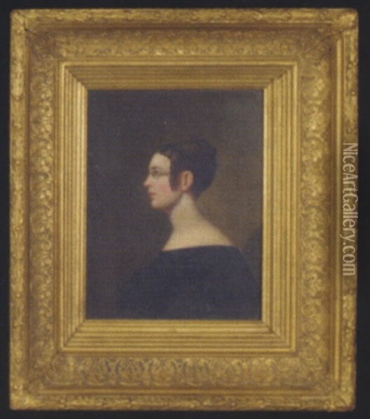 Portrait Of Catherine Lehman Oil Painting - Jacob Eichholtz
