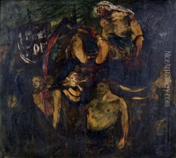 Il Falciatore Oil Painting - Lorenzo Viani