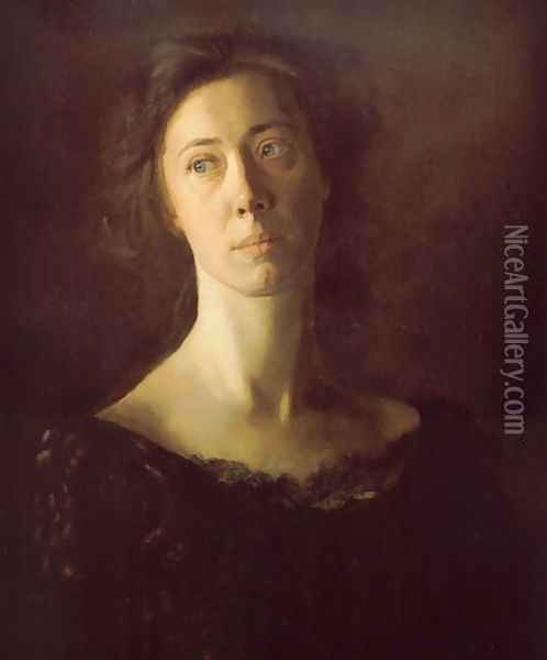 Clara (Clara J. Mather) Oil Painting - Thomas Cowperthwait Eakins