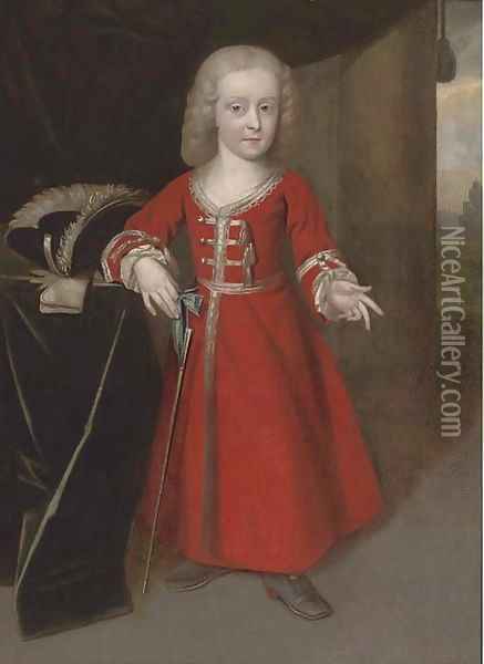 Portrait of Sir Carnaby Haggerston as a boy Oil Painting - English School