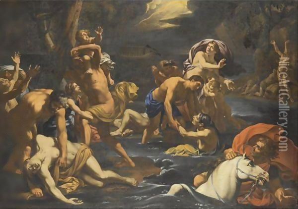 The Great Flood Oil Painting - Nicolas Chaperon