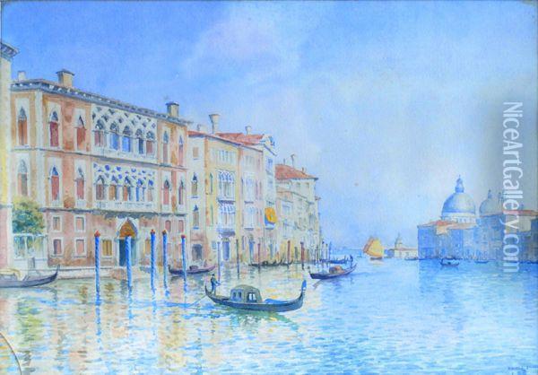 Venise. Oil Painting - Lina Bill