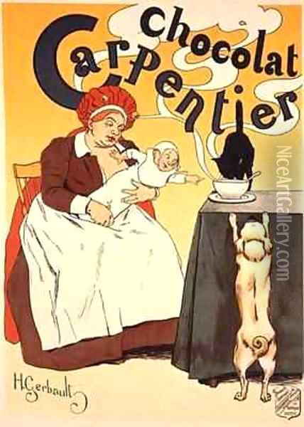 Reproduction of a poster advertising Carpentier Chocolate Oil Painting - Henri Gerbault