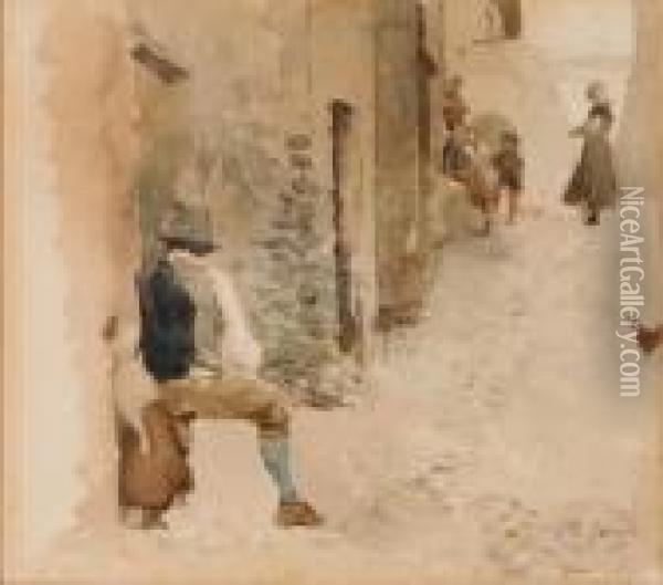 Vicolo Di Paese Oil Painting - Pio Joris