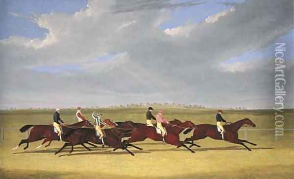 The 1828 Doncaster Gold Cup Oil Painting - John Frederick Herring Snr