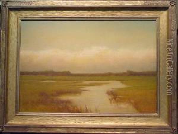 Meadows At Mannasquan, New Jersey Oil Painting - William Sartain