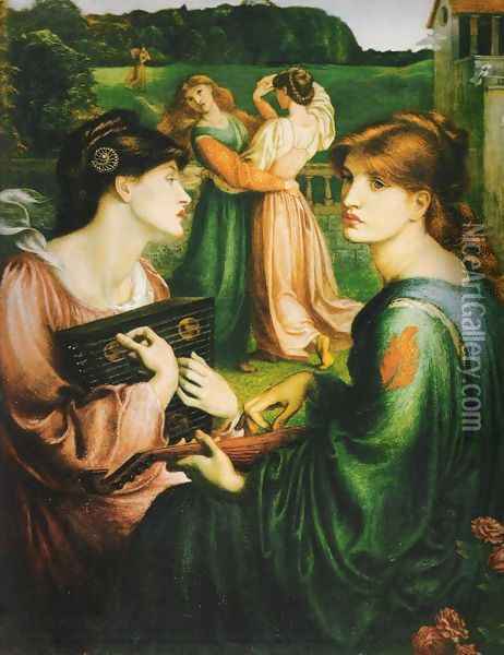 Bower Meadow Oil Painting - Dante Gabriel Rossetti