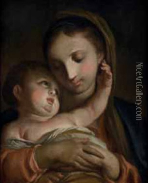 Madonna Con Bambino Oil Painting - Giandomenico Cignaroli