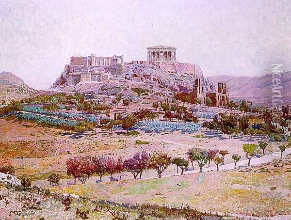 Acropolis Oil Painting - Charles Gifford Dyer
