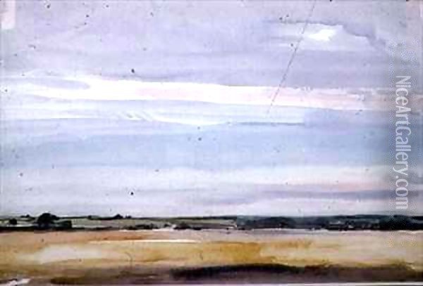 Suffolk Landscape Oil Painting - Harry Becker