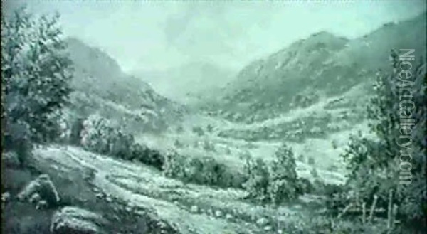 Herbstliche Berglandschaft Oil Painting - Alfred Augustus Glendening Sr.