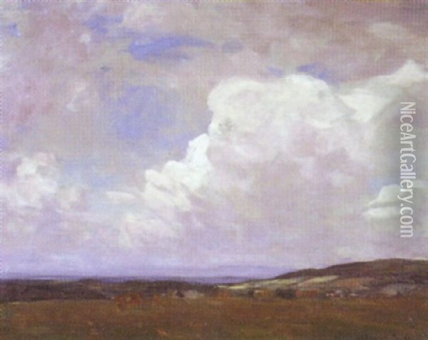A Summer Cloud Oil Painting - Alexander Brownlie Docharty