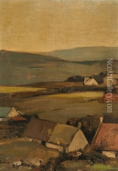 Sutherland Homestead Oil Painting - Hugh Munro
