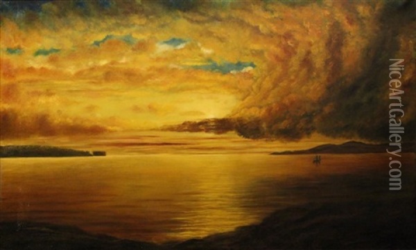 San Francisco Bay After The Earthquake Oil Painting - Charles Field Haseltine