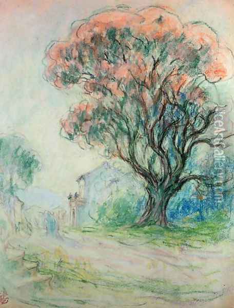 Pink tree Oil Painting - Claude Emile Schuffenecker
