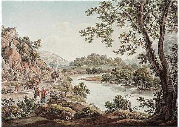 The Vale Of Tempe Oil Painting - Edward Dodwell