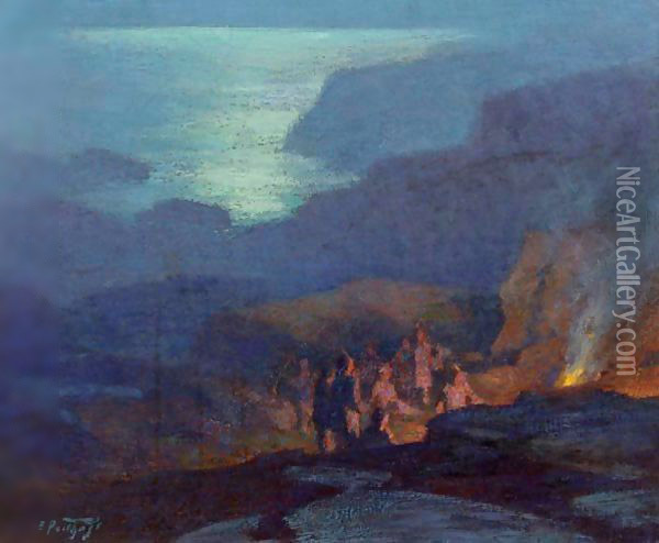 Moonlight Campers Oil Painting - Edward Henry Potthast