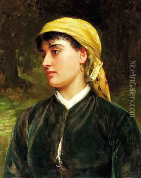 A country girl Oil Painting - Charles Sillem Lidderdale