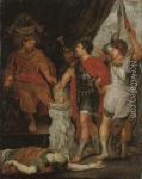 Mucius Before Porsena Oil Painting - Peter Paul Rubens