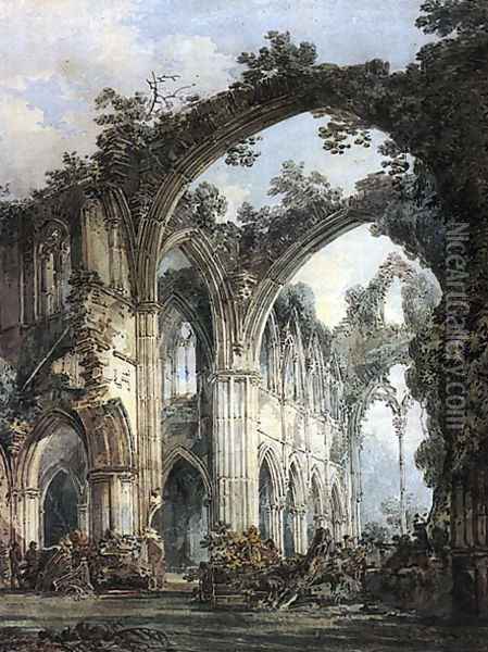 Inside of Tintern Abbey Oil Painting - Joseph Mallord William Turner