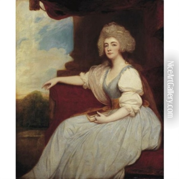 Portrait Of Anne, Duchess Of Cumberland Oil Painting - George Romney