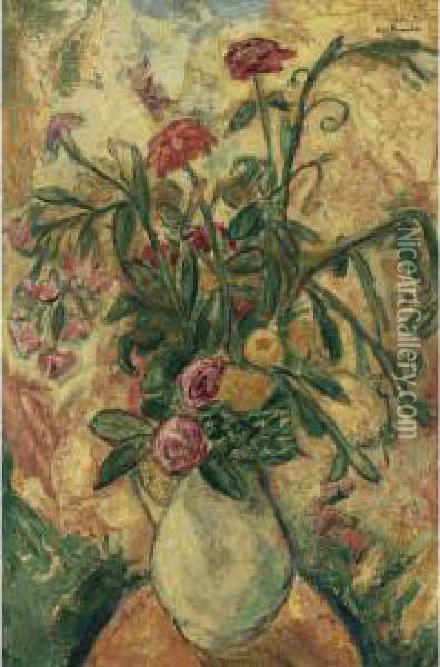 Vase Of Flowers Oil Painting - Alfred Henry Maurer