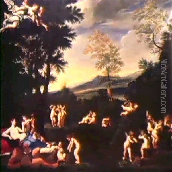 La Toletta Di Venere Oil Painting - Francesco Albani