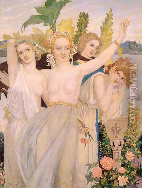 Happiness Oil Painting - John Duncan