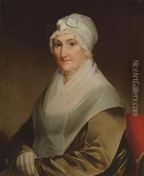 Portrait Of A Lady Oil Painting - Jacob Eichholtz