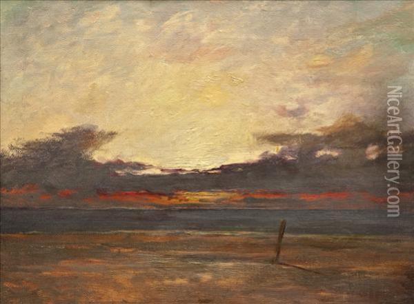 A Sunset Study Oil Painting - John Finnie