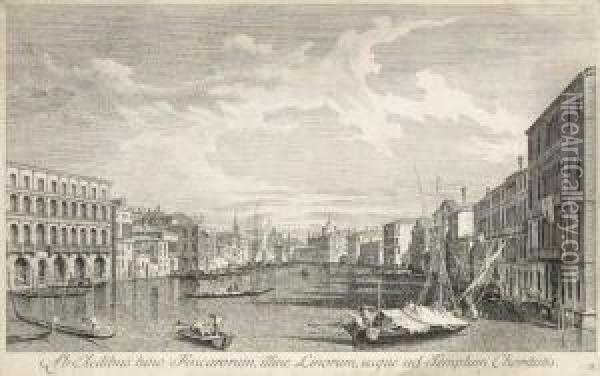 Ab Aedibus Hinc Foscorum Oil Painting - (Giovanni Antonio Canal) Canaletto
