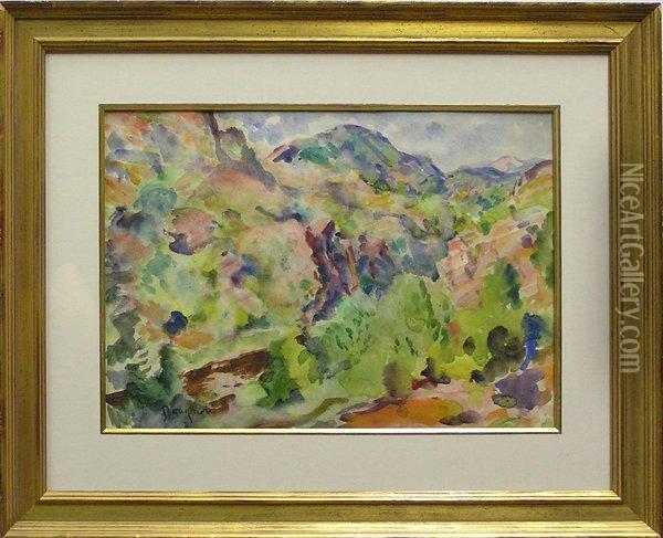 Hillside Landscape Oil Painting - Paul Dougherty