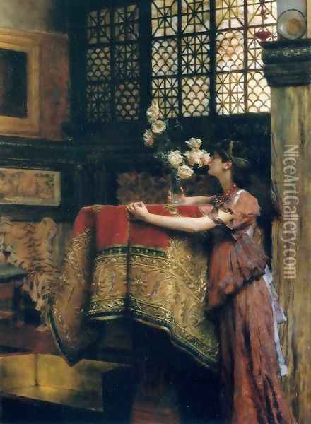 In My Studio Oil Painting - Sir Lawrence Alma-Tadema