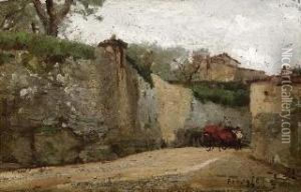 Fiesole - 1894 Oil Painting - Luigi Nono