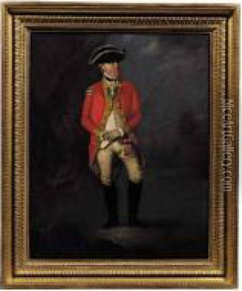 Portrait Of An Actor In The Character Of An Army Officer Oil Painting - Samuel de Wilde